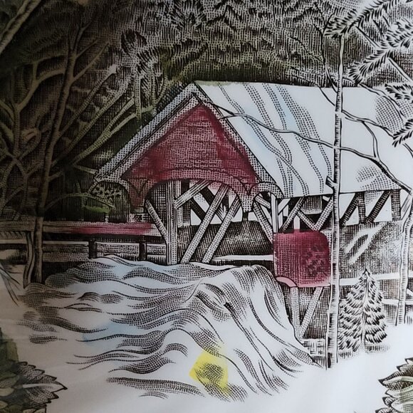 Vintage Johnson Brothers The Friendly Village Square Cereal Bowl "Sugar Maples" - Picture 2 of 6